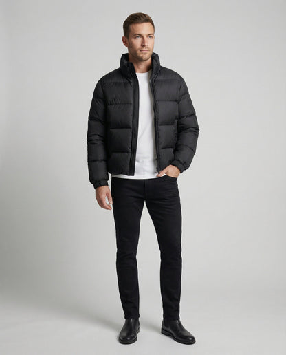 Heren Winterjas Puffer Jacket | Hoge Kraag & Ritssluiting
