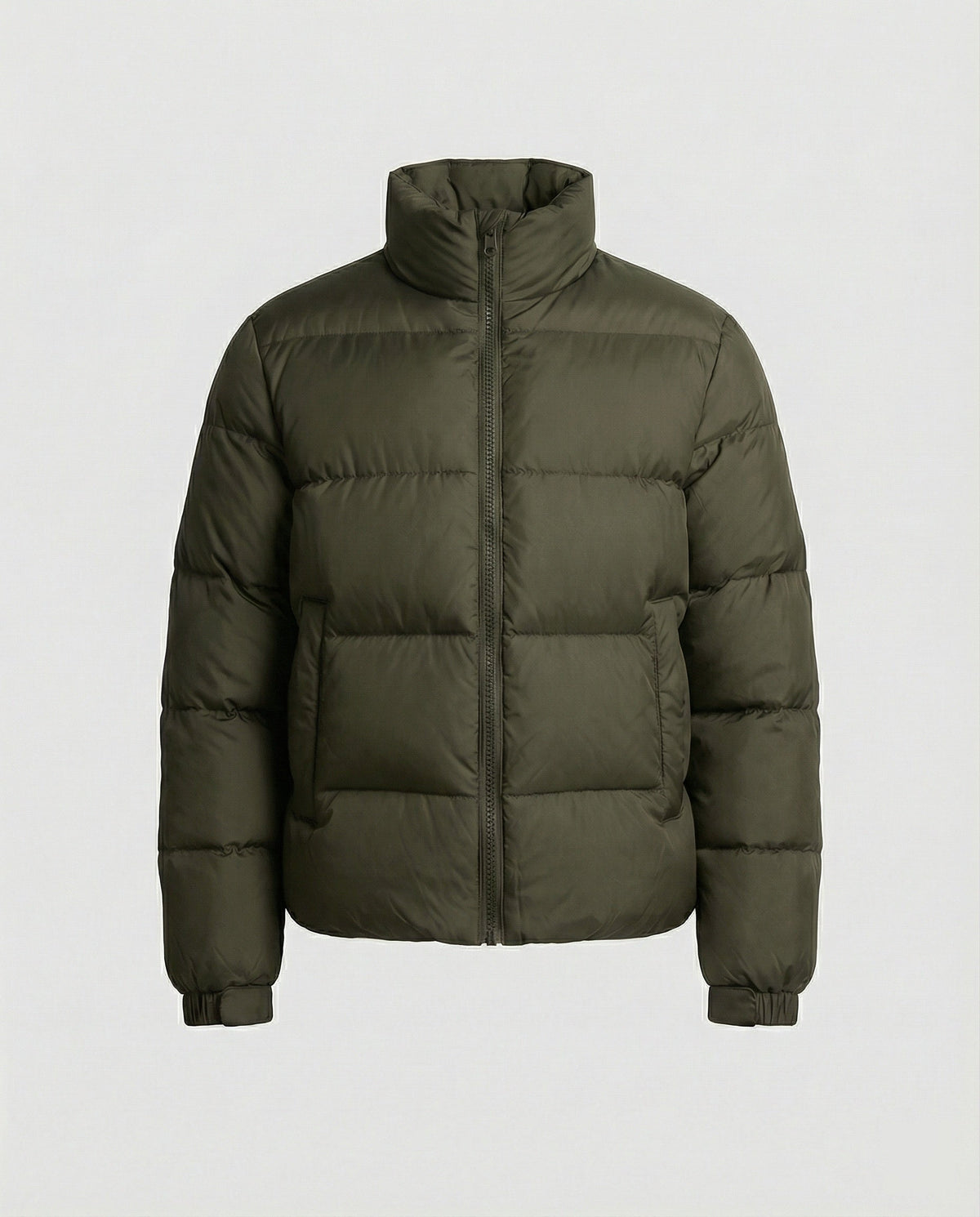 Heren Winterjas Puffer Jacket | Hoge Kraag & Ritssluiting