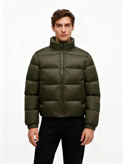 Heren Winterjas Puffer Jacket | Hoge Kraag & Ritssluiting