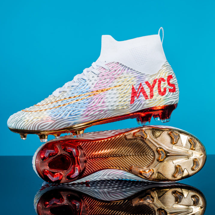 Heren Voetbalschoenen | High-Top Schoenen met Gouden Zool