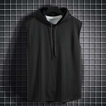 Flex-Fit – Mouwloos Sportshirt met Capuchon voor Heren