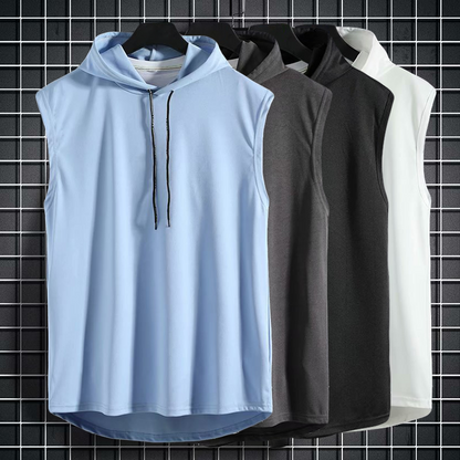 Flex-Fit – Mouwloos Sportshirt met Capuchon voor Heren