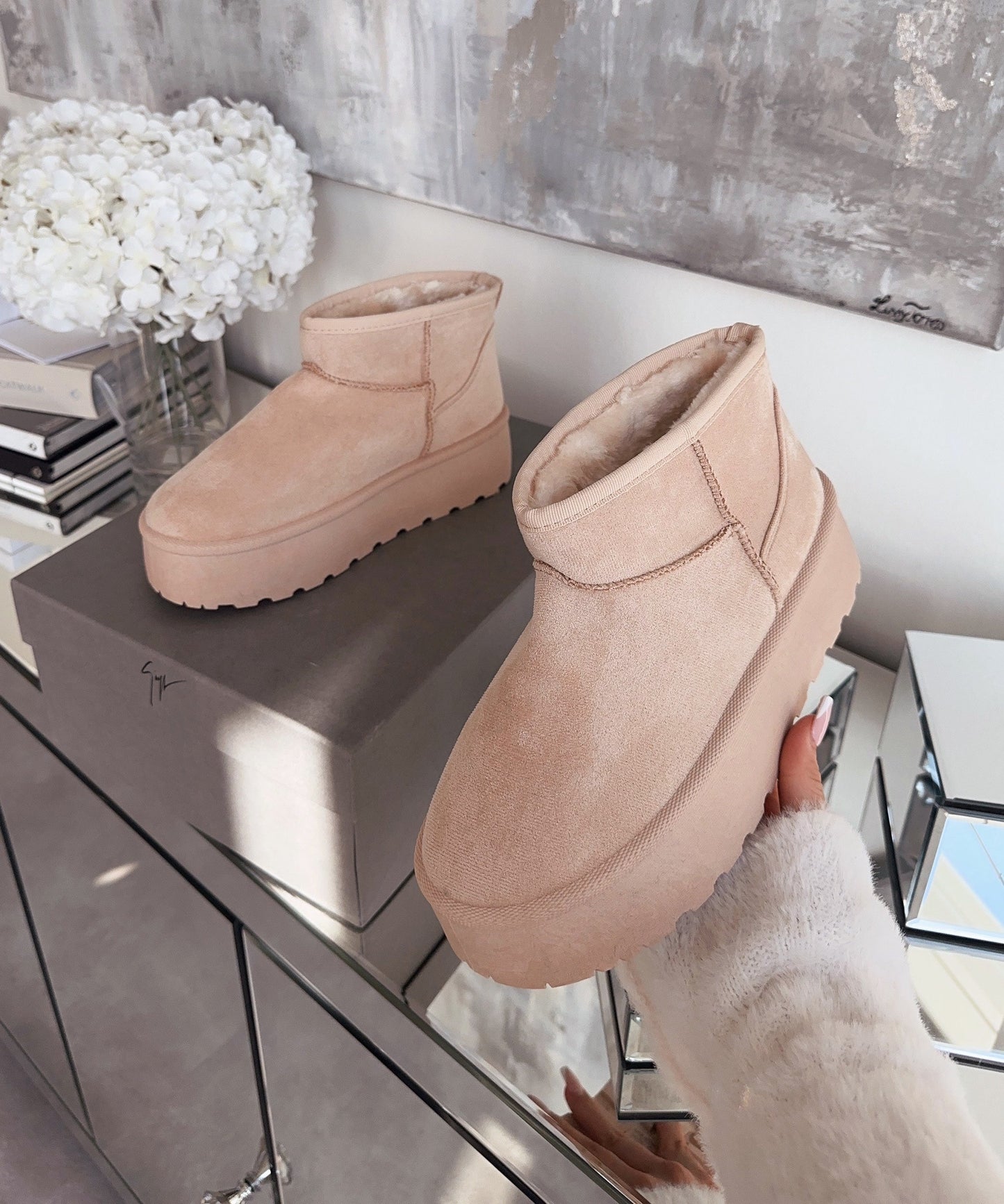 Beige Boots Dames | Warme Voering