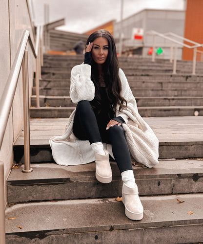 Beige Boots Dames | Warme Voering