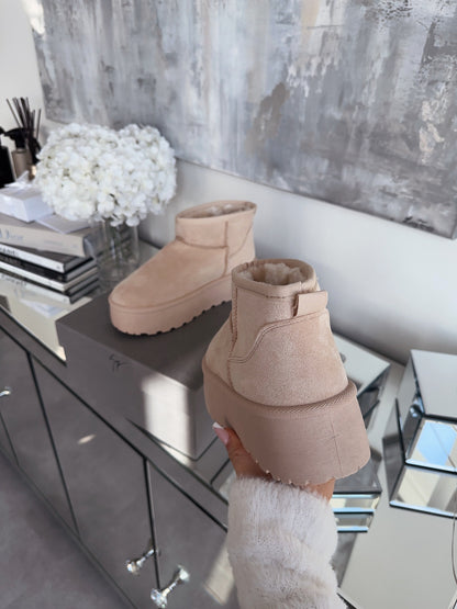 Beige Boots Dames | Warme Voering