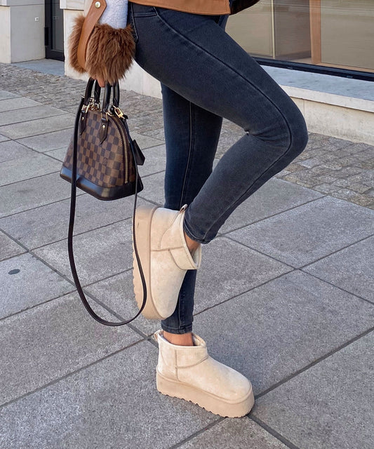 Beige Boots Dames | Warme Voering