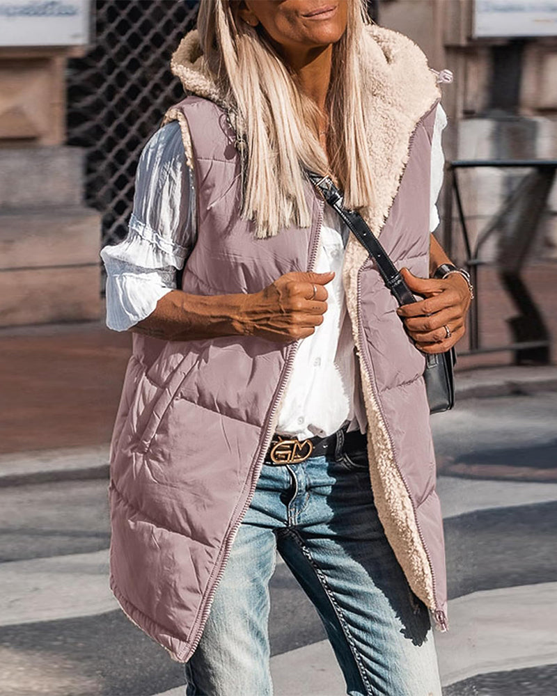 Gewatteerde Bodywarmer met Teddyvoering