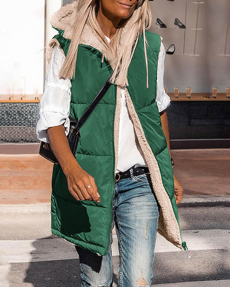 Gewatteerde Bodywarmer met Teddyvoering