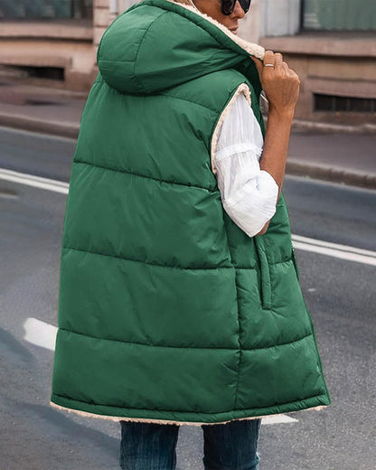 Gewatteerde Bodywarmer met Teddyvoering