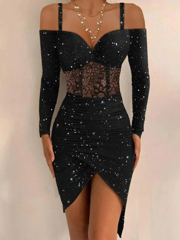 Glamoureuze Off-Shoulder Jurk met Korsetdetail – Elegantie & Luxe Look