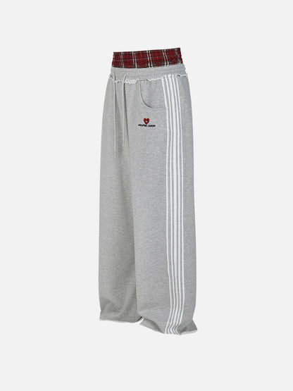 Jazzlyn - Stijlvolle Grijze Joggingbroek met Dubbele Tailleband