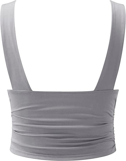 V-hals Mouwloze Top – Stijlvolle Getailleerde Dames Top