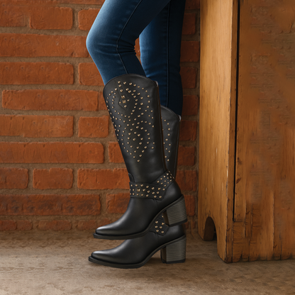 Sorelia - Dames Western Kniehoge Laarzen