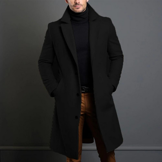Heren Winterjas Lang | Met Knoopsluiting