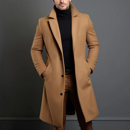 Heren Winterjas Lang | Met Knoopsluiting