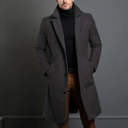 Heren Winterjas Lang | Met Knoopsluiting