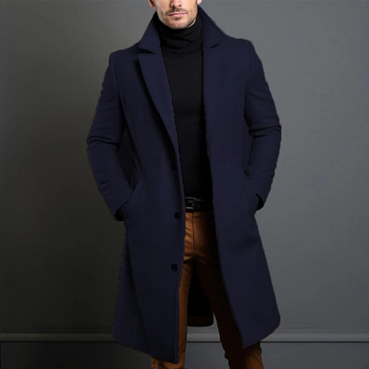 Heren Winterjas Lang | Met Knoopsluiting