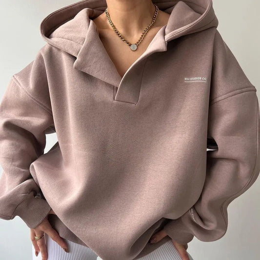 Hoodie Dames | Lage V-Hals & Capuchon