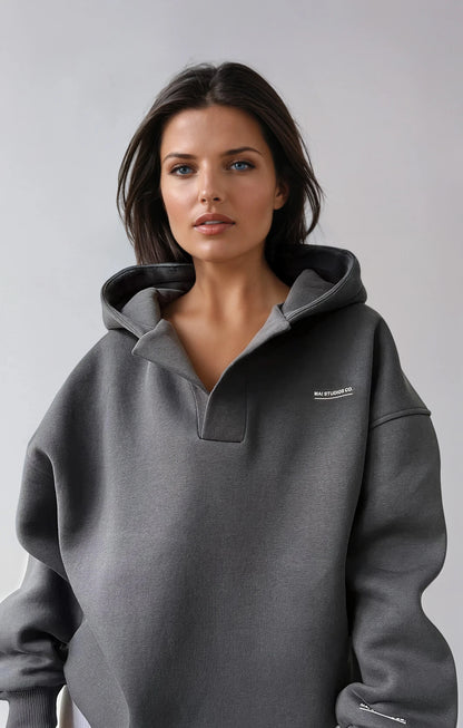 Hoodie Dames | Lage V-Hals & Capuchon