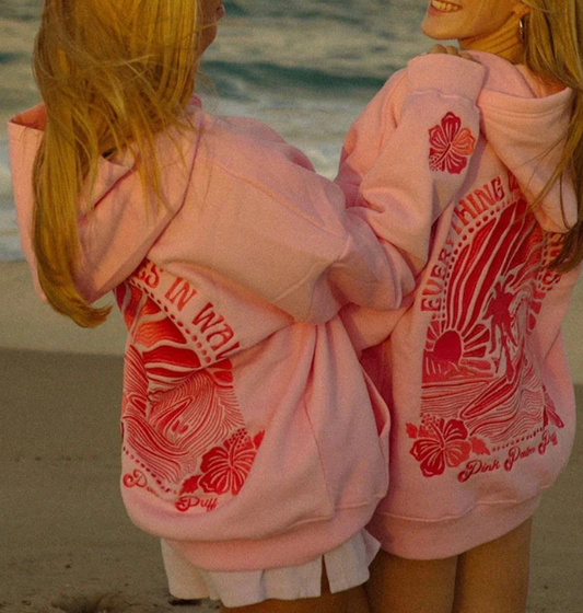 Hoodie Dames | Surfprint & Capuchon