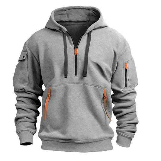 Hoodie Heren | Half Zip & Zakmouwen