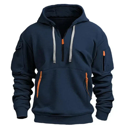 Hoodie Heren | Half Zip & Zakmouwen