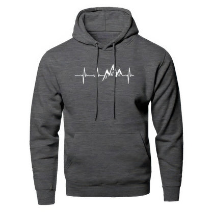 Hoodie Heren | Hartslag & Bergen Print