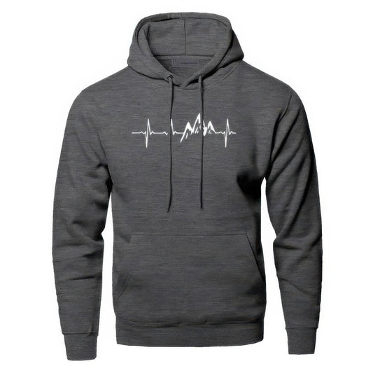 Hoodie Heren | Hartslag & Bergen Print