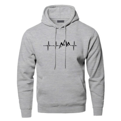 Hoodie Heren | Hartslag & Bergen Print