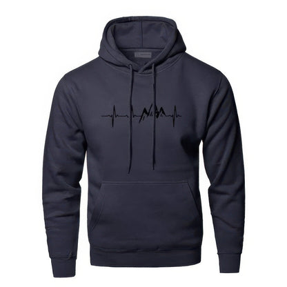 Hoodie Heren | Hartslag & Bergen Print