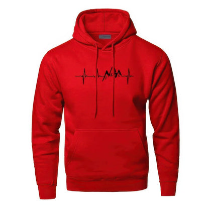 Hoodie Heren | Hartslag & Bergen Print