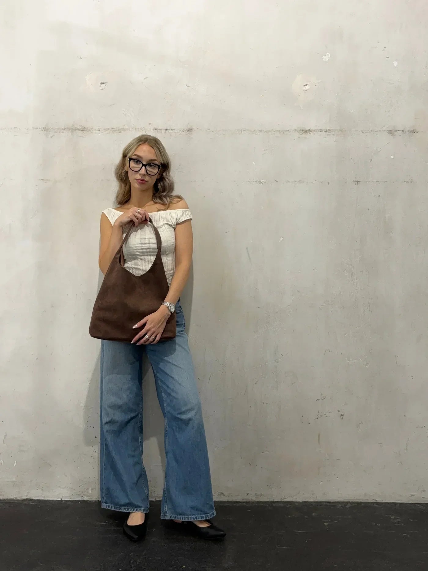 Sorella - Suède Schoudertas met Luxe Clutch