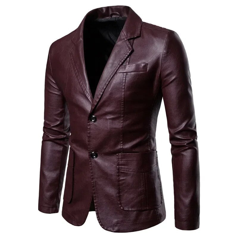 Bastien - Stijlvolle Leren Blazer voor Heren