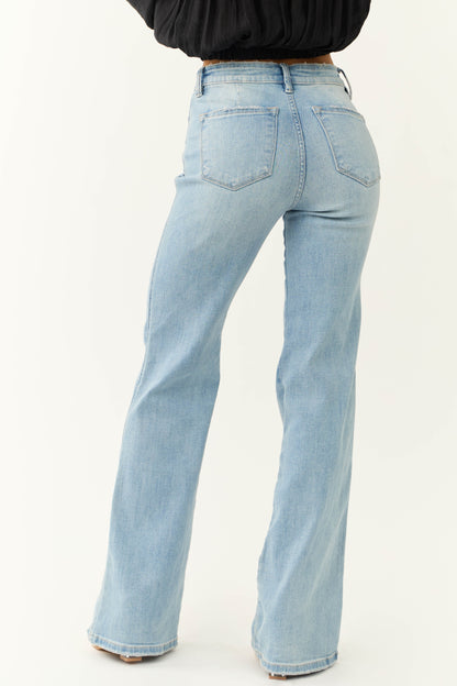 Elara Flared Jeans Dames | Lichtblauw