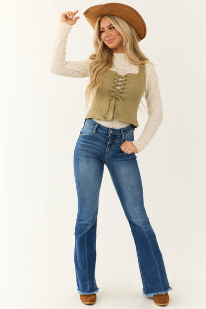 Elara Flared Jeans Dames | Denim