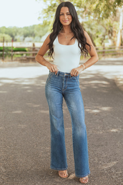 Aveline Flared Jeans Dames | High Waist & Denim
