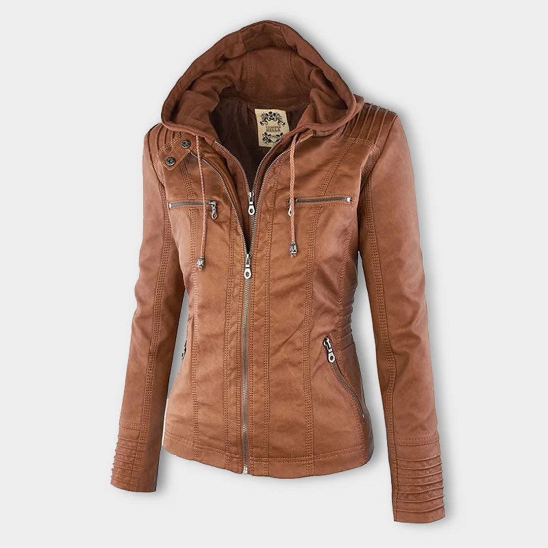 Aurora Leren Jas Dames jas | Capuchon