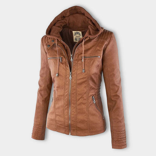 Aurora Leren Jas Dames jas | Capuchon