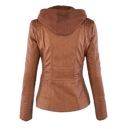 Aurora Leren Jas Dames jas | Capuchon