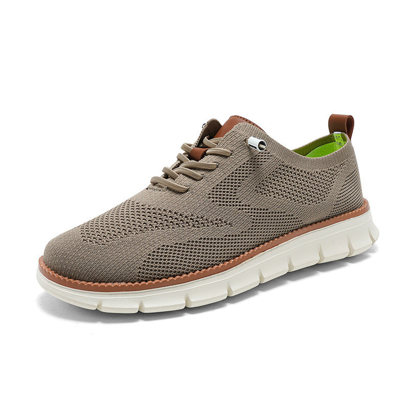 Knitted Casual Sneakers For Men | Lace-Up