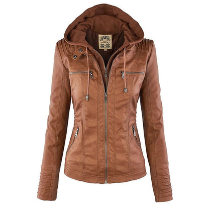 Aurora Leren Jas Dames jas | Capuchon