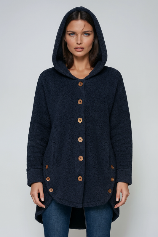 Teddy Jas Dames | Capuchon & Knoopsluiting