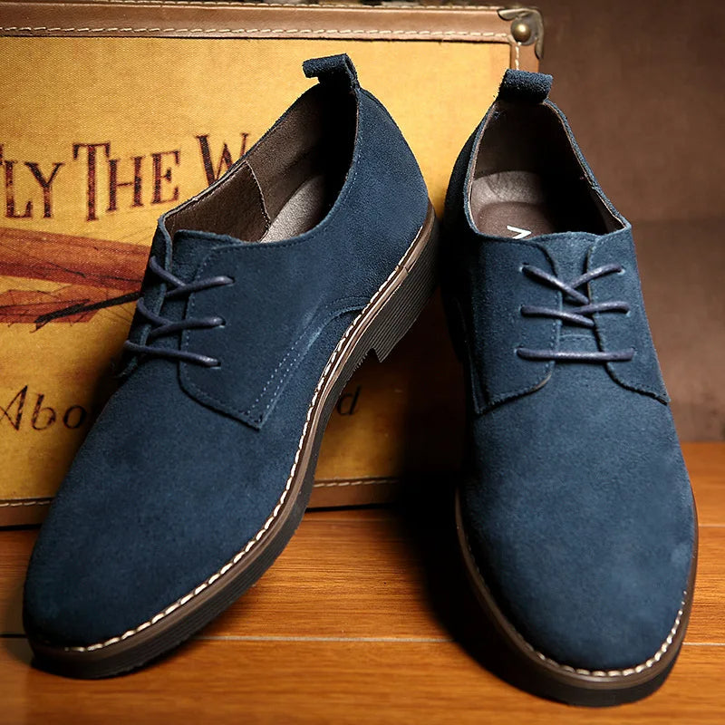Klassieke Suède Oxford Schoenen voor Heren – Stijlvol & Comfortabel