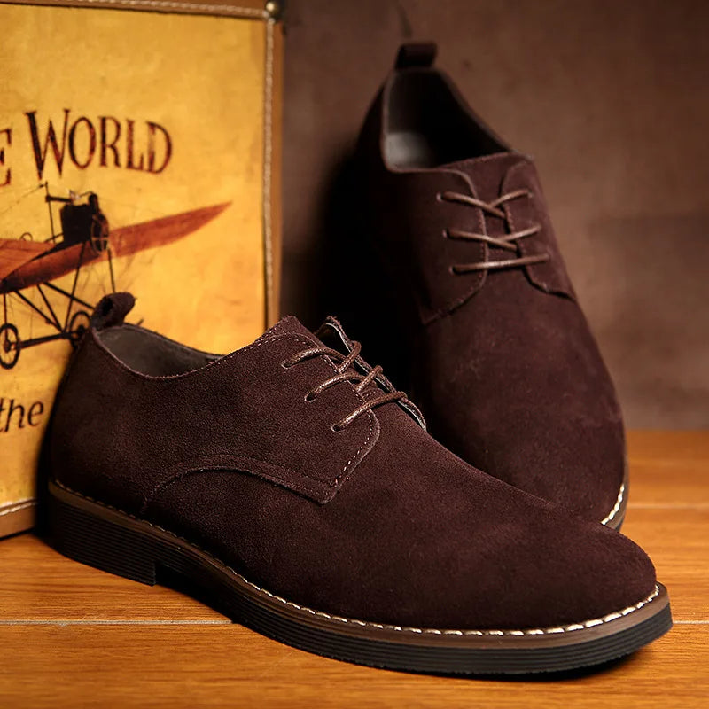 Klassieke Suède Oxford Schoenen voor Heren – Stijlvol & Comfortabel