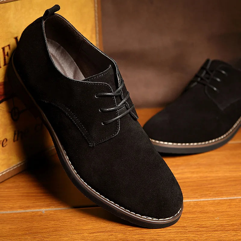 Klassieke Suède Oxford Schoenen voor Heren – Stijlvol & Comfortabel