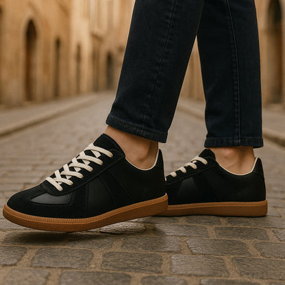 Heren Retro Sneakers | Vetersluiting & Ronde Neus