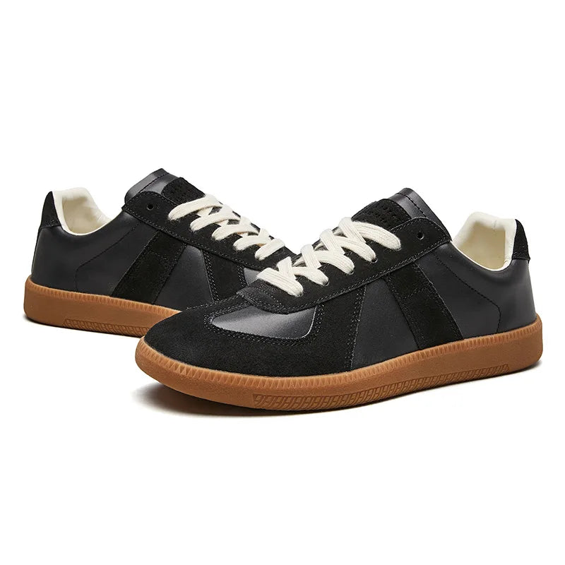 Heren Retro Sneakers | Vetersluiting & Ronde Neus
