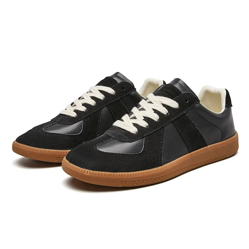 Heren Retro Sneakers | Vetersluiting & Ronde Neus