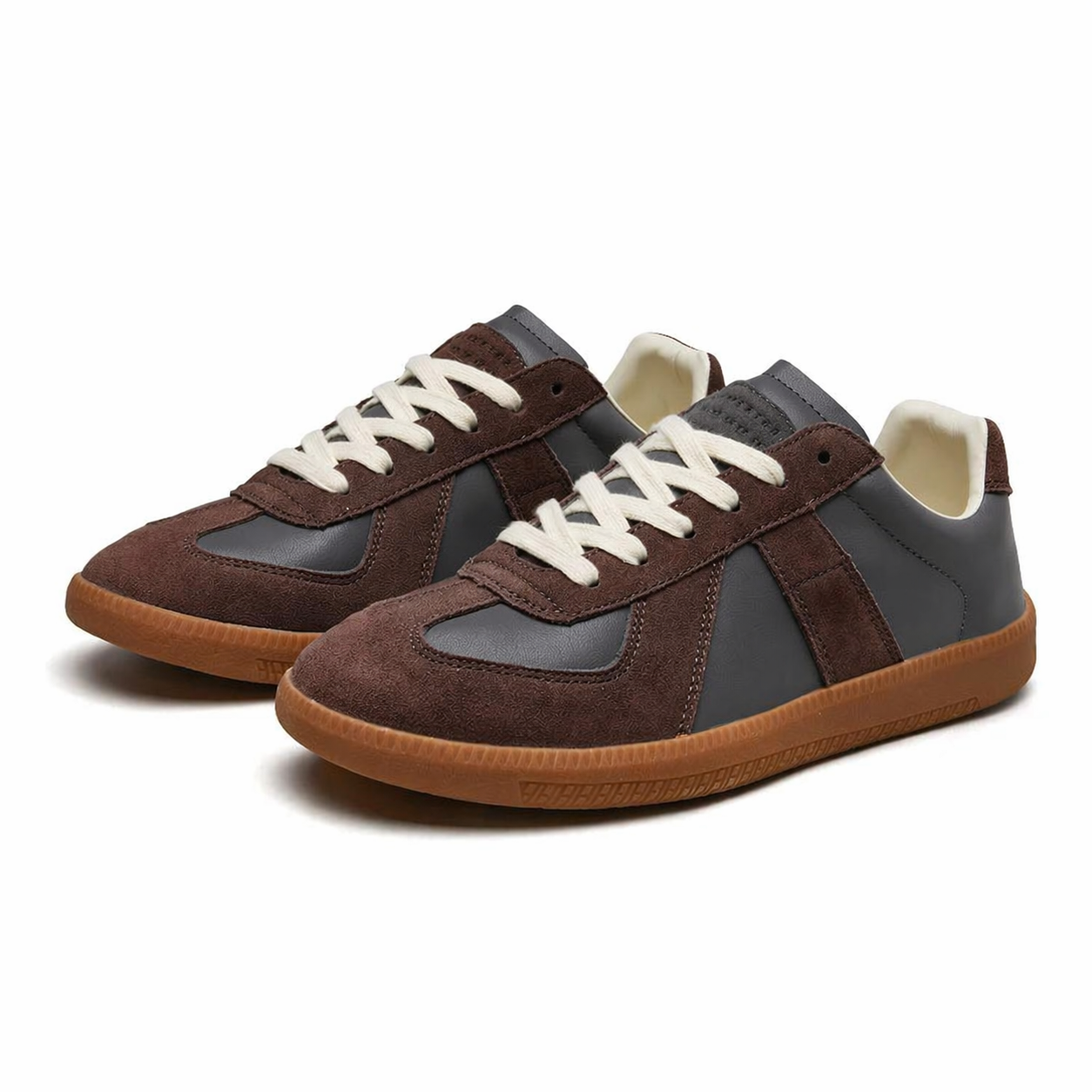 Heren Retro Sneakers | Vetersluiting & Ronde Neus