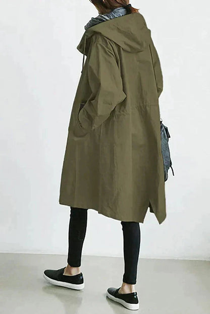 Lange Jas Dames | Capuchon & Knoopsluiting